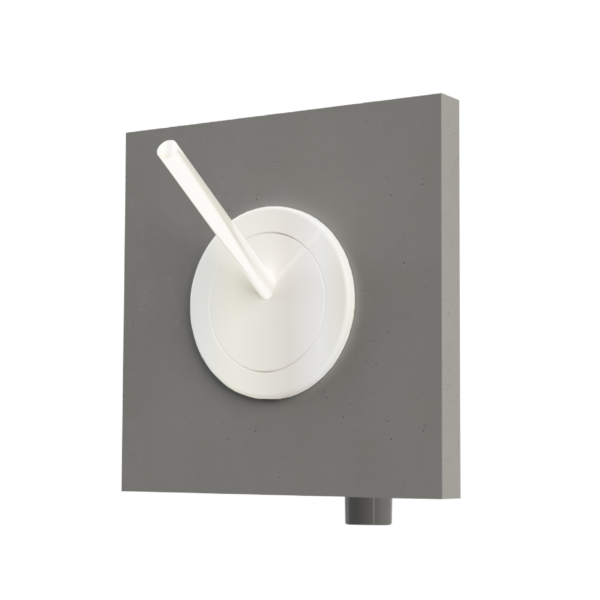Soft White The Rinz toiletborstel met frontdeksel (Silicone toiletbrush + cover plate)