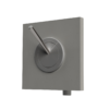 Brushed Steel The Rinz toiletborstel met frontdeksel (Silicone toiletbrush + cover plate)