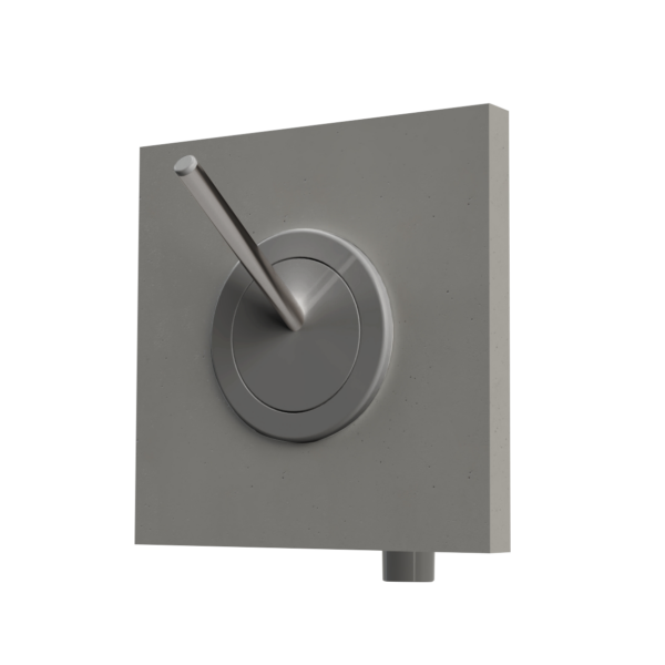 Brushed Steel The Rinz toiletborstel met frontdeksel (Silicone toiletbrush + cover plate)