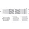 Airfit PP flexibele aansluitslang 50mm x 50/40mm, L=1000mm